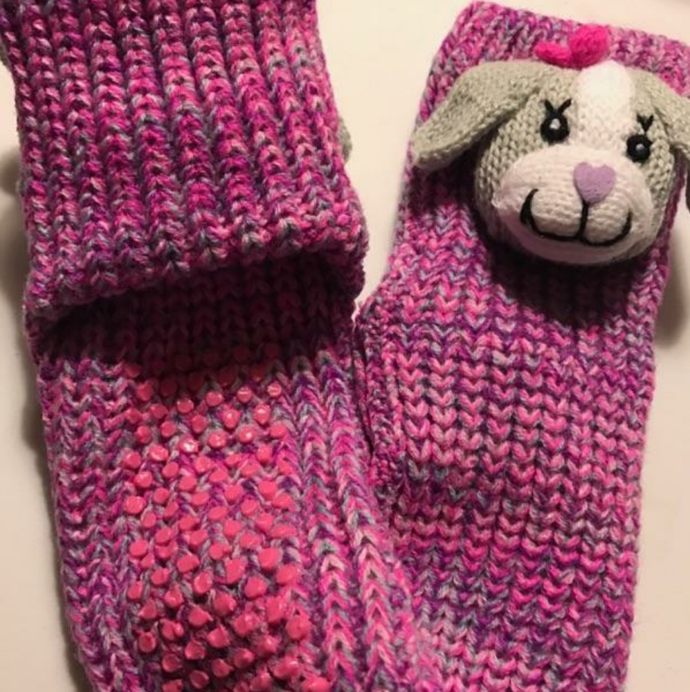 Girls Non Skid House Slipper Socks